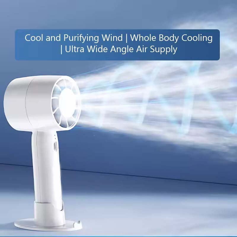 Portable Handheld Turbo Fan - High-Speed Rechargeable Personal Fan with Plastic Body for Travel, Outdoor, Home & Office Image