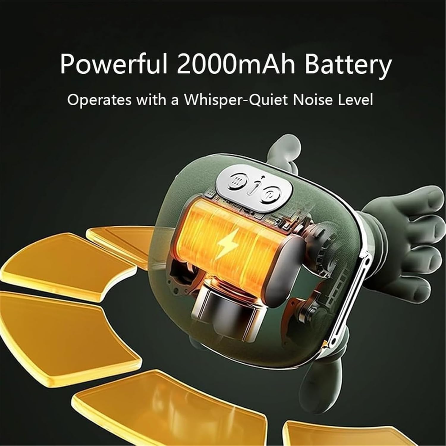 Master Hand Neck & Shoulder Massager with Heat. 3-mode , 2 temp levels & cordless design for back & legs. Green. Image