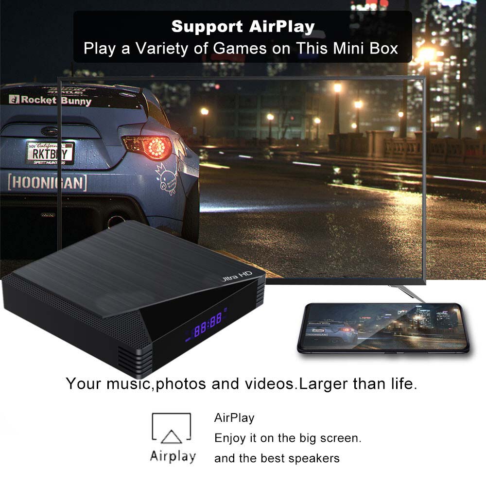 8K Ultra HD Android 12.1 TV Box - 8GB RAM + 128GB ROM, 4K HDR, Dolby Audio, WiFi 6, Bluetooth 5.2 Image