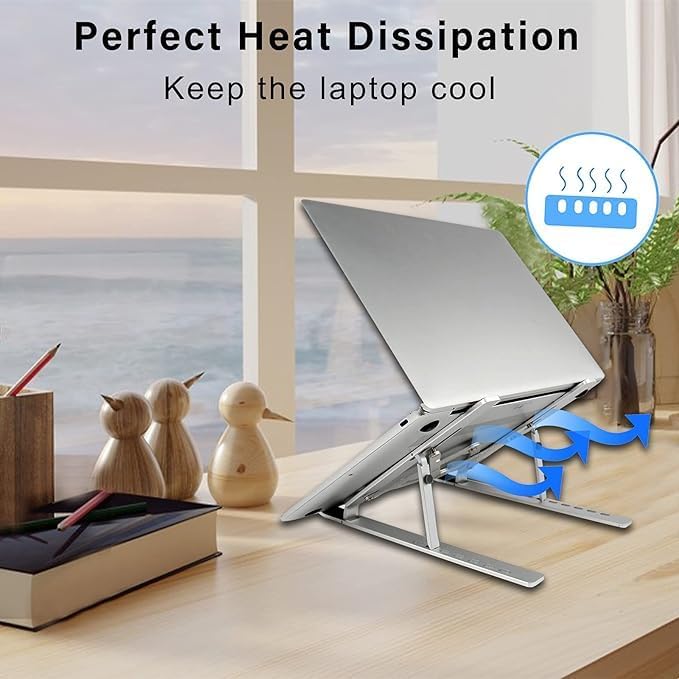 Creative Folding Laptop Stand – Adjustable, Portable Storage Bracket for Enhanced Ergonomics Image