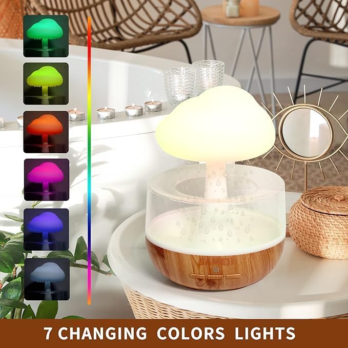 Raining Cloud Night Light Aromatherapy Diffuser – Your All-in-One Relaxation and Sleep Aid Image
