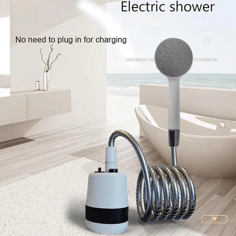 Portable Camping Shower - USB Rechargeable Electric Shower Pump with Handheld Shower Head for Outdoor Camping, Car Washing, Gardening, Pet Cleaning, and Travel. Perfect Portable Shower System for a Convenient and Refreshing Experience Anywhere Image