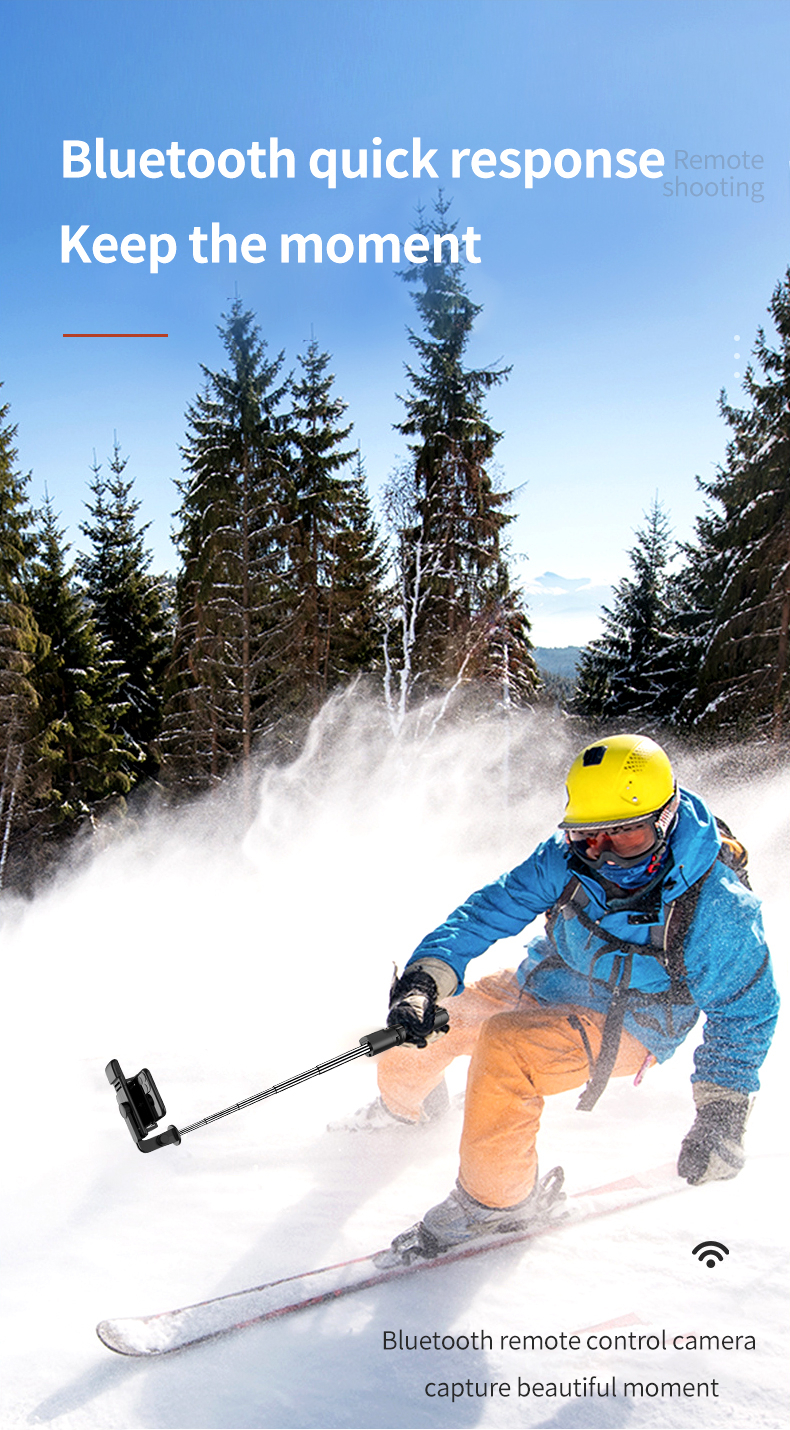 Selfie Stick Tripod with Wireless Remote & 360° Rotation, Mini Extendable Selfie Stick Stand Holder with LED Fill Light, Perfect Compitable for iPhone & Android Smartphones, Compact & Portable for Travel, Vlogging, and Live Streaming Image