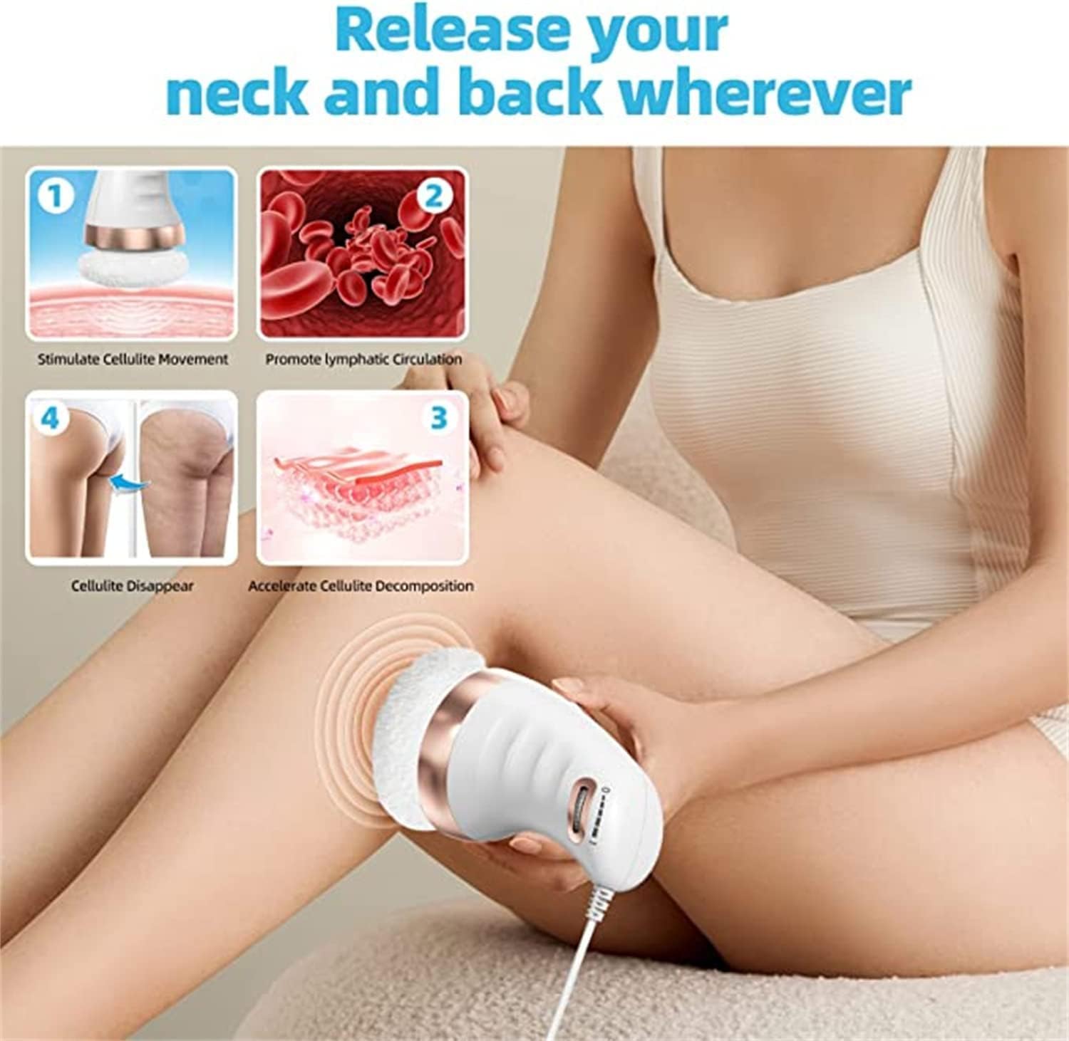 Body Sculpting Machine | Handheld Electric Deep Tissue Massager for Skin Tightening & Cellulite Reduction | Beauty Sculpt Fitness Device for Home & Office | Slimming Massager for Belly, Legs, Arms, and More Image