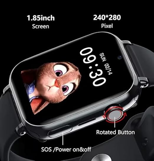 Z17 Smart Watch for Kids – GPS Tracking, Camera, Video Call, Waterproof, SIM Card Support, One-Button Speed Dial, HD Touch Screen, Secure & Fun (Multi) Image