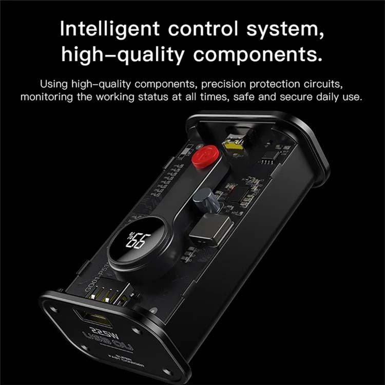 YP35 10000mAh Fast Charging Power Bank – LED Display Phone Charging Station Image