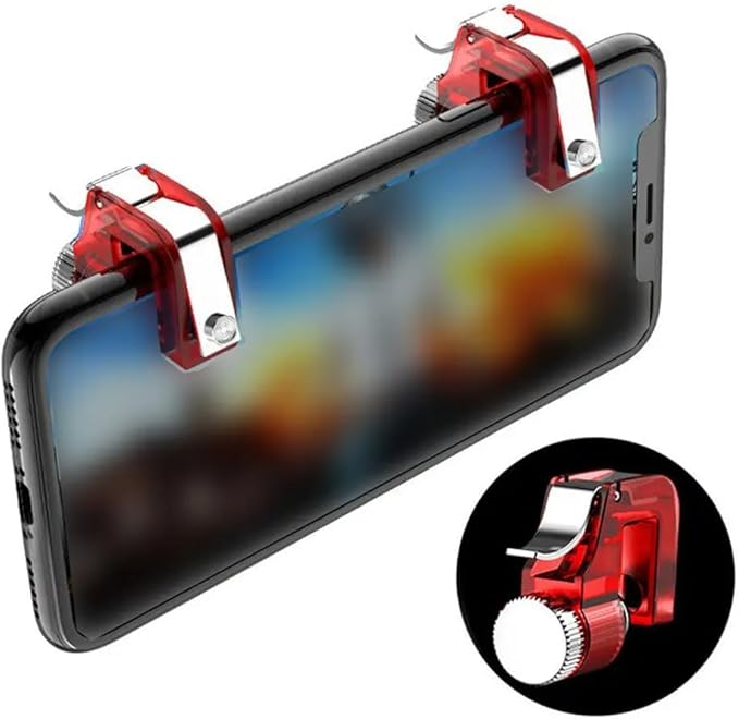 Metal Smartphone Mobile Gaming Trigger for PUBG – Gamepad Fire Button Aim Key L1 R1 Shooter Controller Image