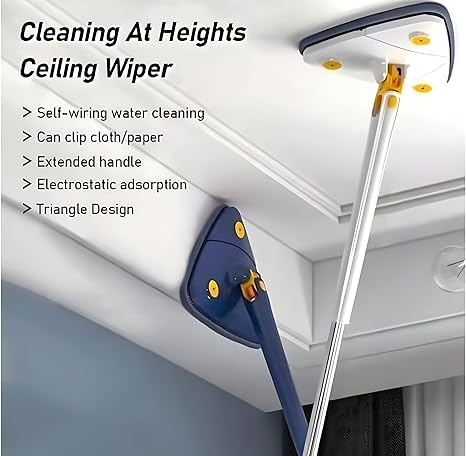 Rotatable Adjustable Triangle Cleaning Mop | Stainless Steel Long Handle for Easy Cleaning Image