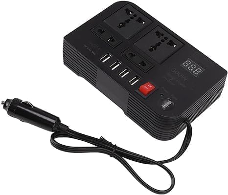 300W Car Inverter | Advanced 12V DC to AC Vehicle Transformer | Power Tablets, Laptops, and More On the Go Image