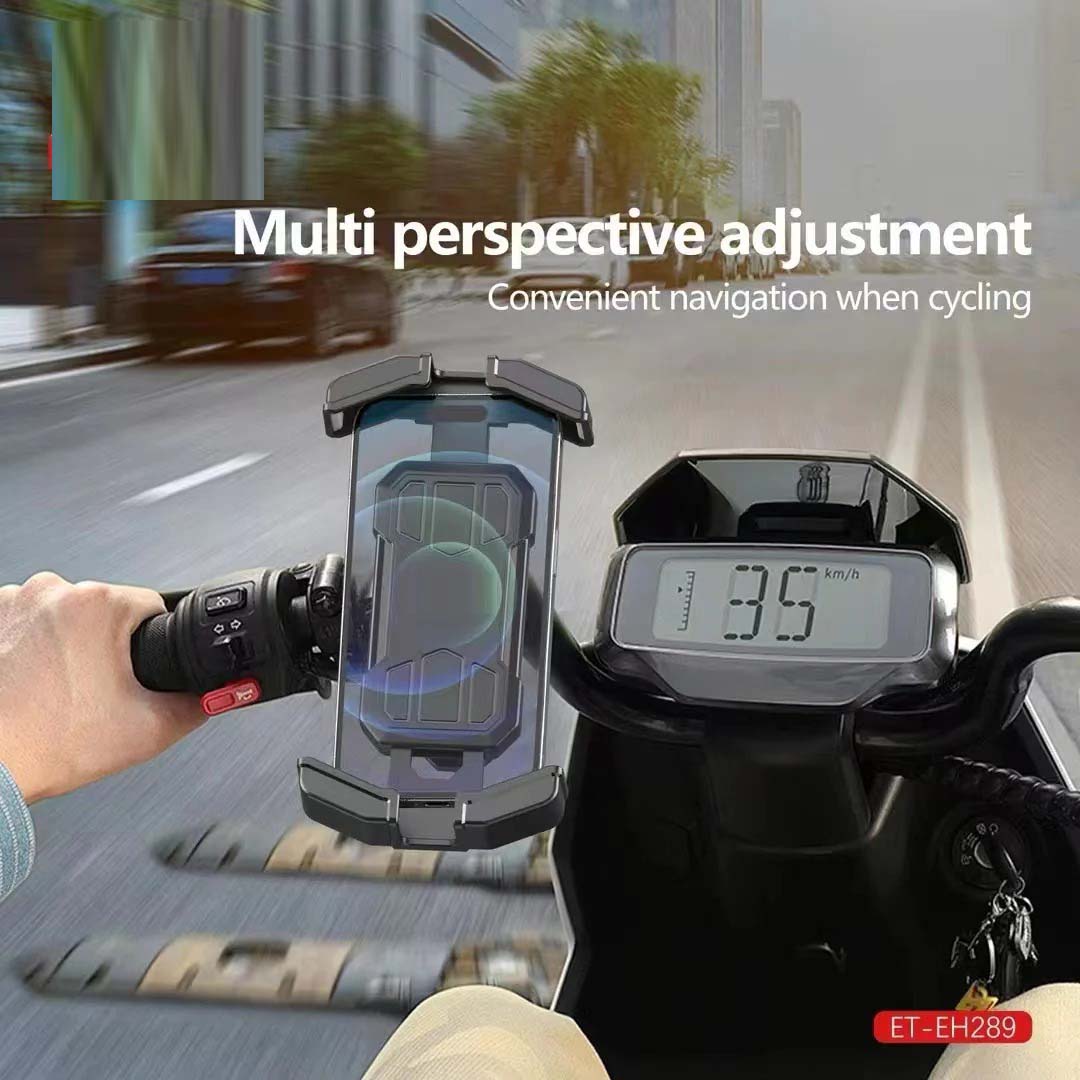 Universal Bike Mobile Stand (ET-EH289) | Adjustable Smartphone Holder for Bicycles, Motorcycles, and Bikes | One-Hand Operation, Multi-Perspective Adjustment, and Stable Clip Design Image