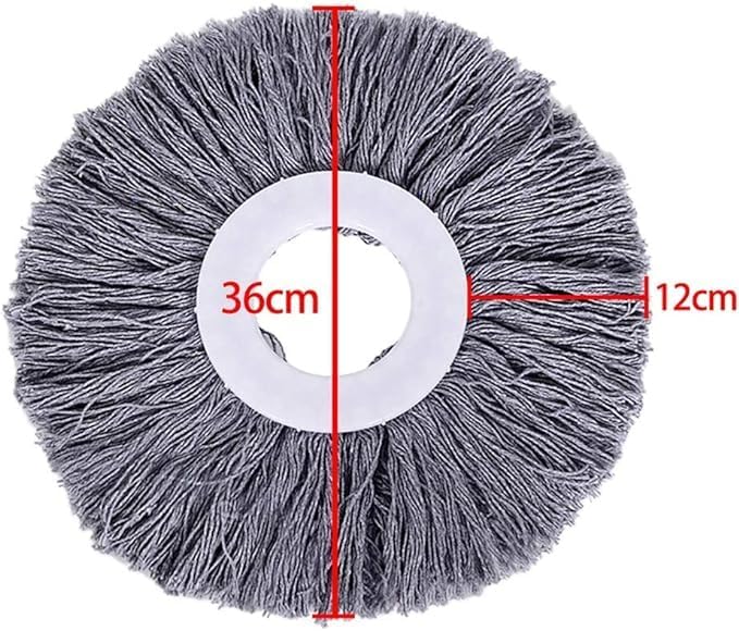 New Magic Mop Replacement Head | 360° Rotating Easy Hand Spin | Microfiber Spinning Mop - Gray | Efficient Cleaning for All Surfaces Image