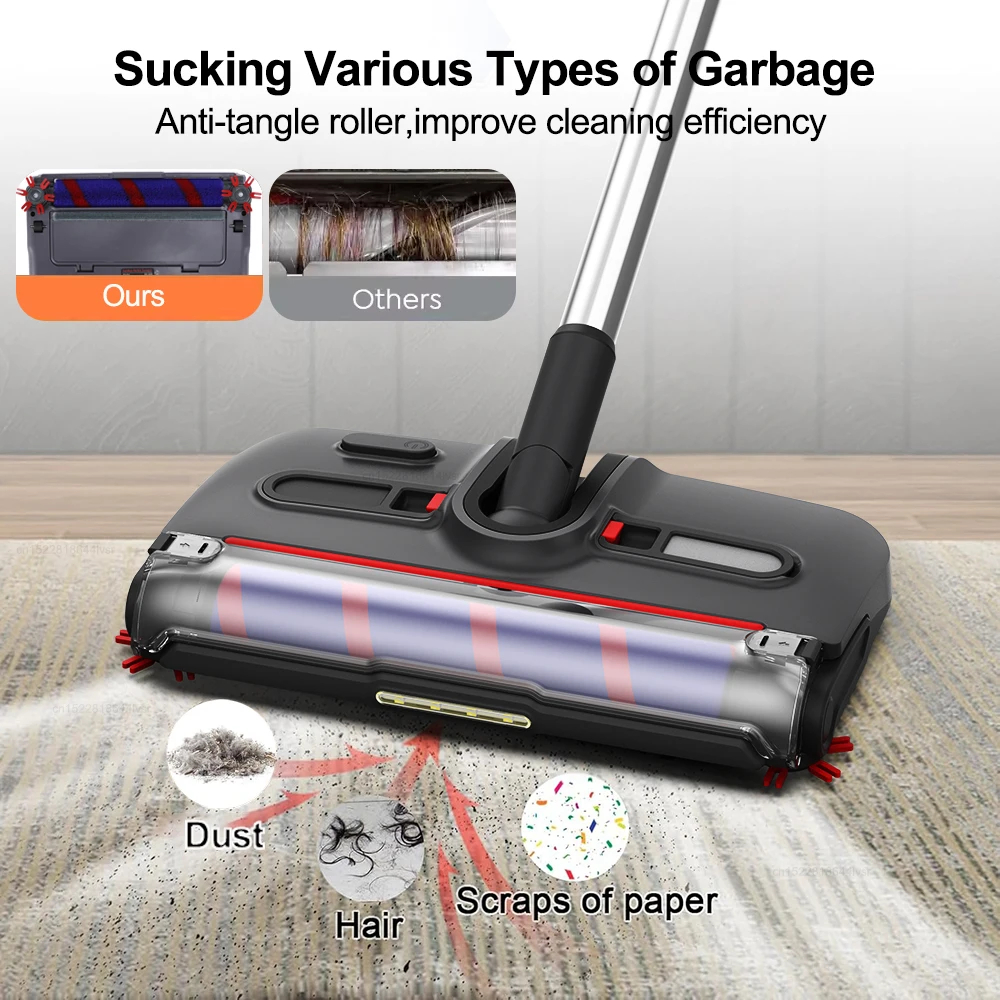 Wireless Electric Sweeper Carpet Cleaner - Handheld Portable Floor Cleaning Machine with Rotating Mop for Household Use Image