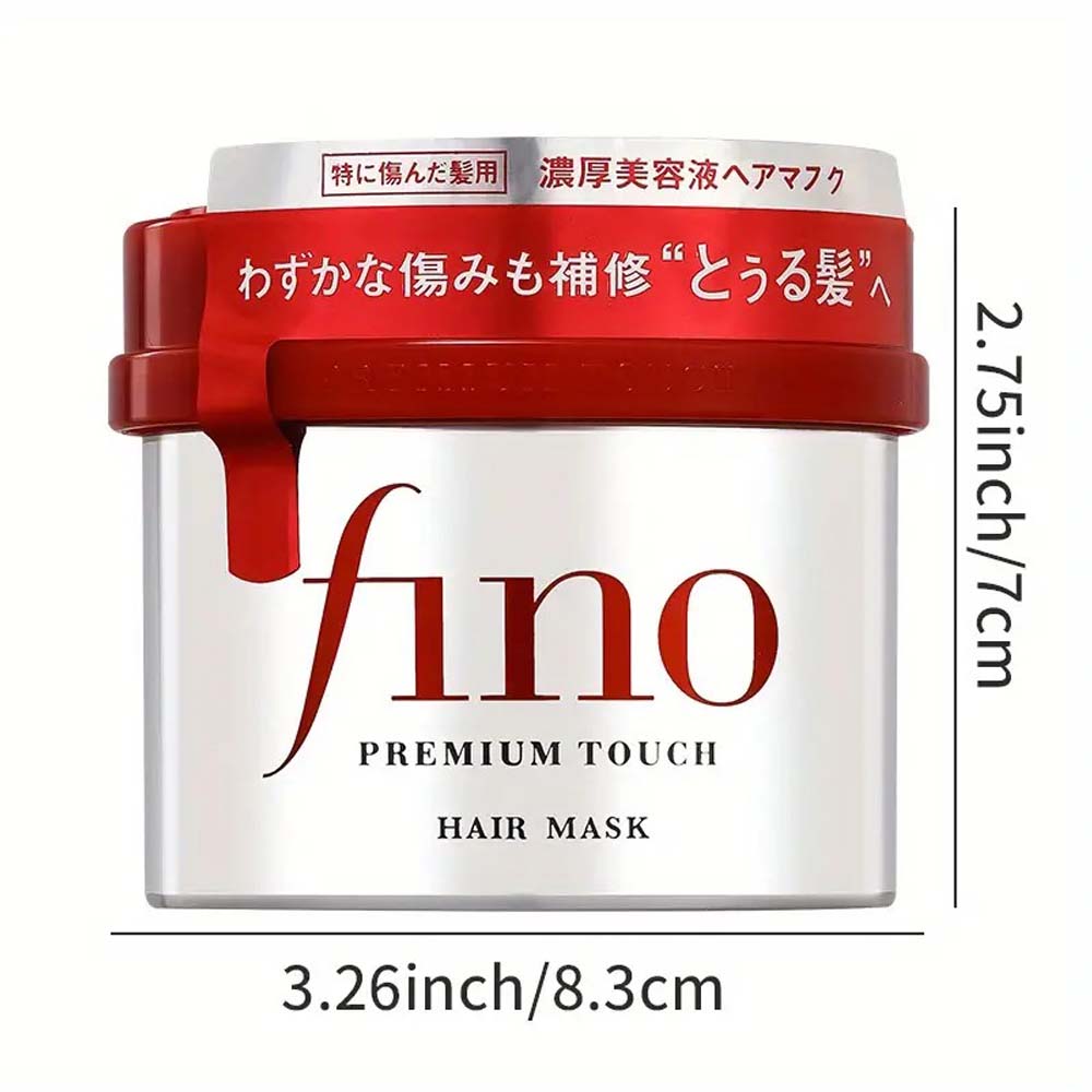 FINO Hair Mask with Plant-Derived Squalane & Glutamic Acid – Deep Conditioning Treatment for Normal Hair, Smooth, Hydrated & Healthy Shine, 8.11oz Image