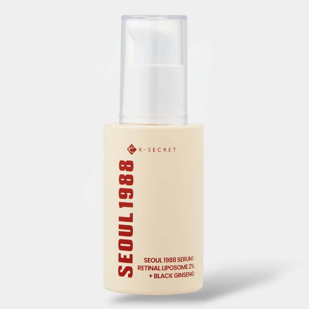 K-Secret SEOUL 1988 Serum with Retinal Liposome 2% & Black Ginseng – Anti-Aging, Wrinkle Care, Brightening & Firming Korean Face Serum 30ml Image
