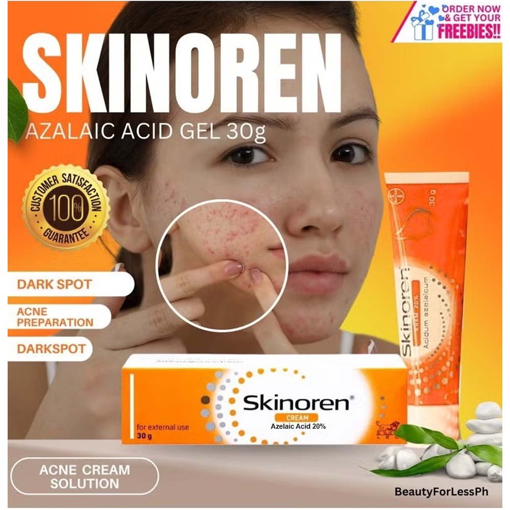 Skinoren Acne Treatment & Whitening Cream - 30g for All Skin Types, Azelaic Acid Formula for Clear, Even-Toned Skin Image