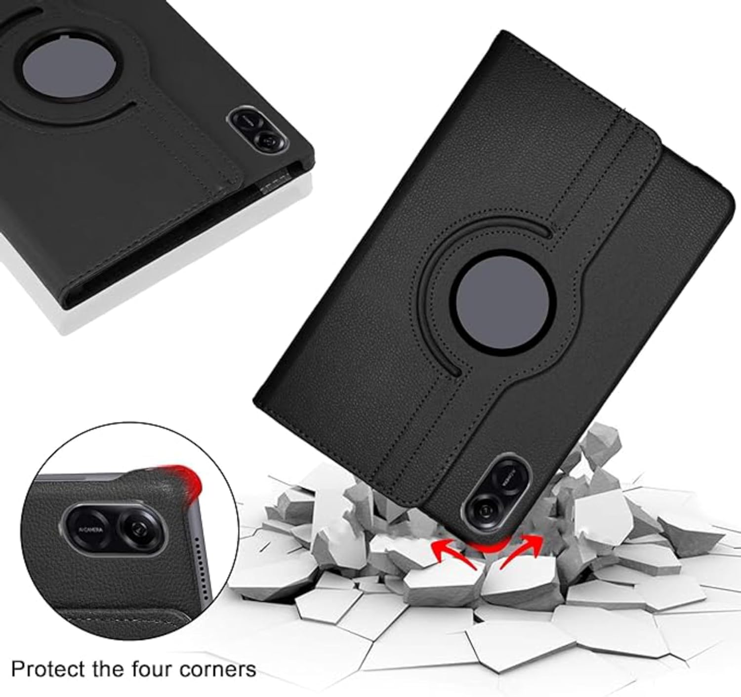 360° Rotating Compitable for Honor Pad X9/X8 Pro 11.5" Case - PU Leather Stand Cover with Multi-Angle Protection (Multi) Image