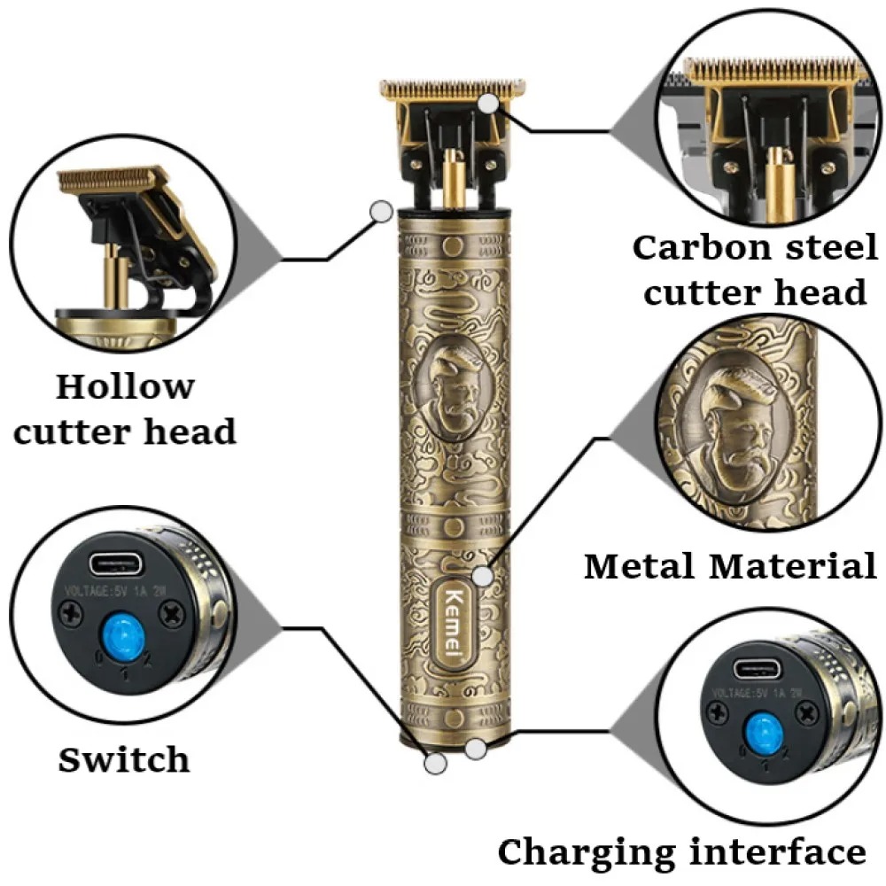Kemei KM-700B Hair Clipper Professional corded electric hair cutting machine for precise barber-grade trims & fades. Image
