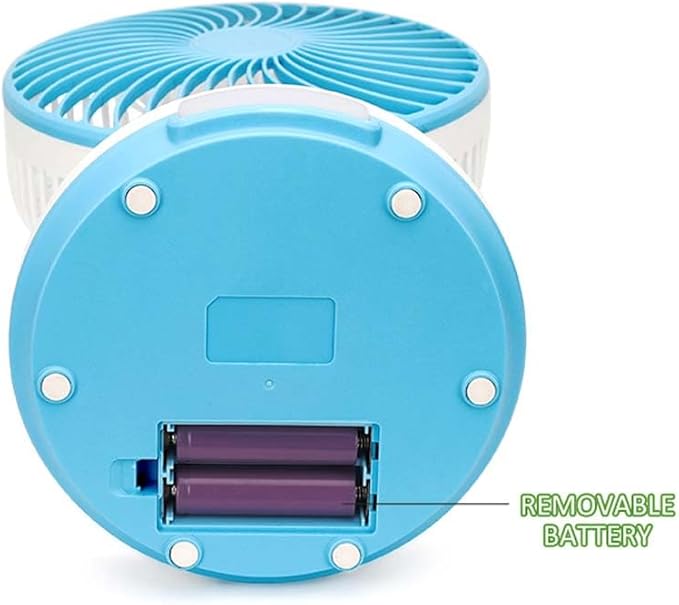 USB Charging Rechargeable Table Fan with Lighting Lamp | Portable & Convenient | Made in China Image