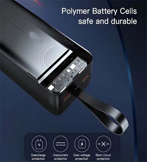 LCD Digital Display Power Bank – 30000mAh Portable Charger with Fast Charging Image