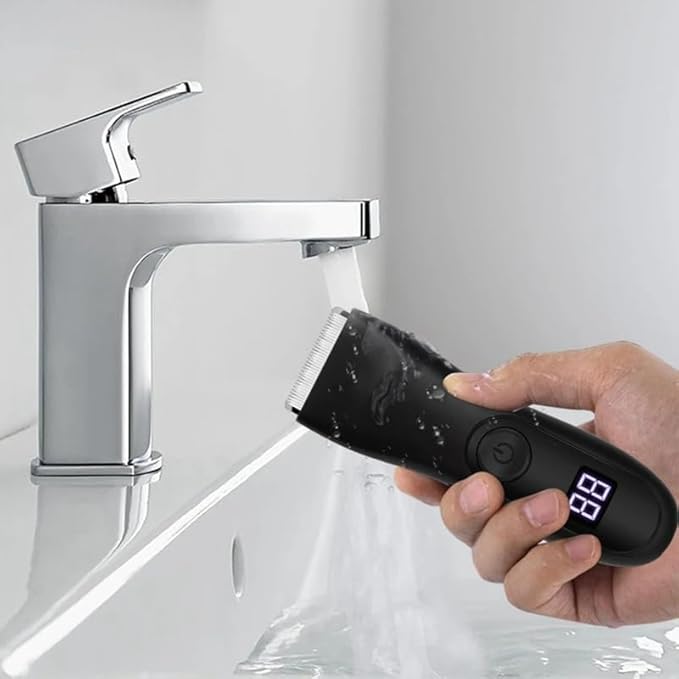 Electric Hair Trimmer and Shaver for Men | Body Groomer for Groin & Ball, Pubic Hair | Replaceable Ceramic Blade Image
