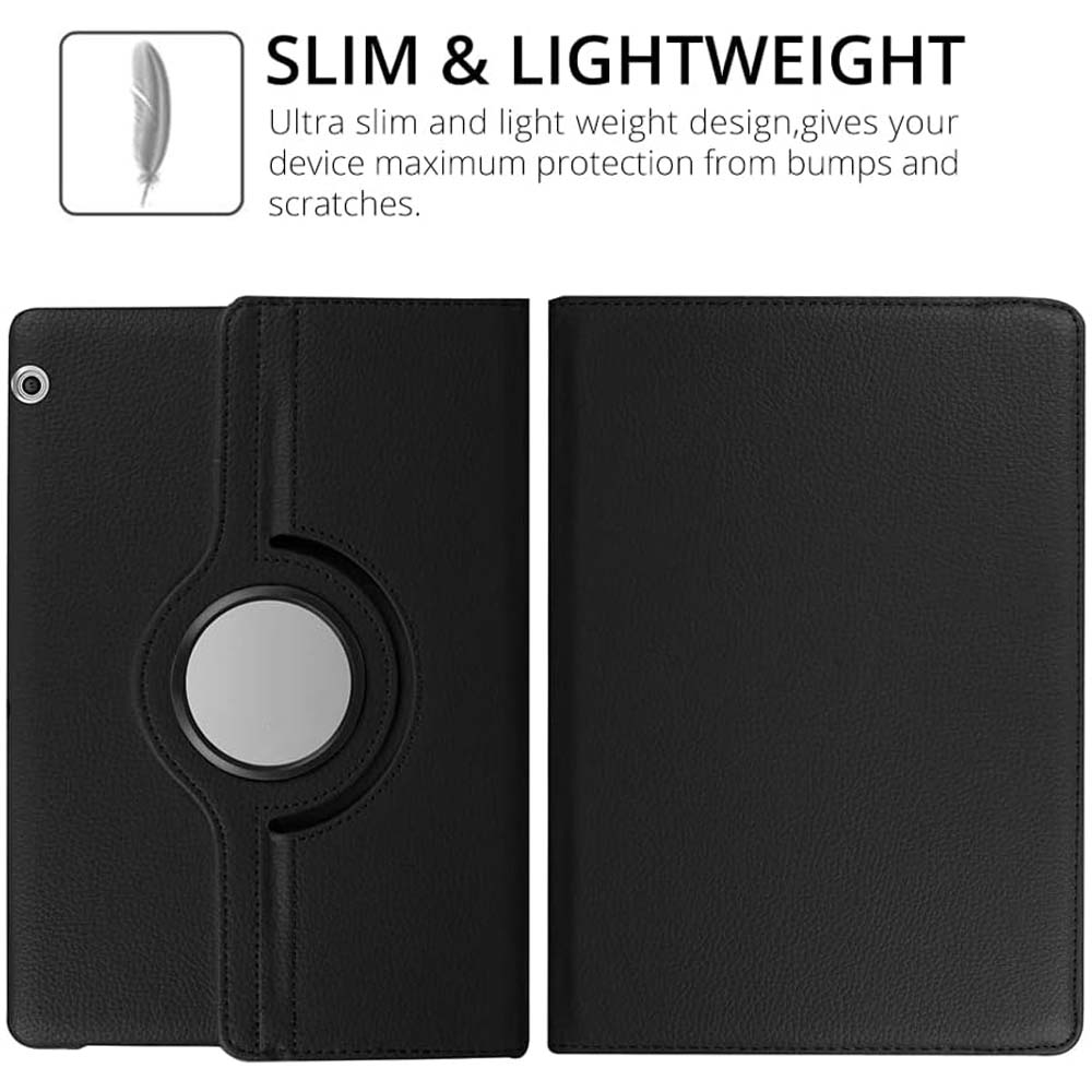 360° Rotating Case Compitable for Huawei MatePad 10.1 T6/X6 - Premium Leather Smart Cover (Multi-Color Options) Image
