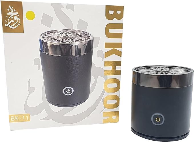 Electric Mini Bakhoor Burner for Car Use | Black | Portable and Elegant Aroma Diffuser Image