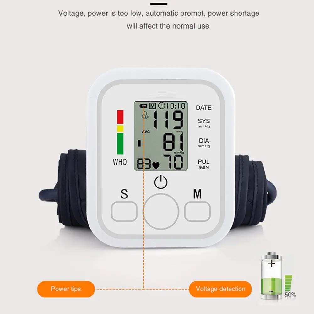 Digital Tensiometer - Automatic Arm Blood Pressure Monitor with Heart Rate Measurement, Professional Medical Equipment Image