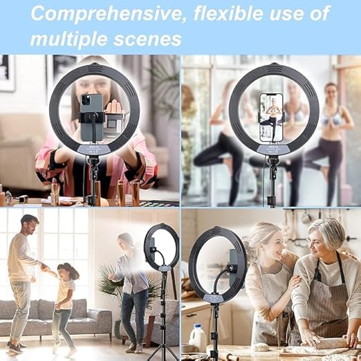 Beauty Live Light – Dimmable Selfie Ring Light with Extendable Tripod Stand for Live Streaming, Makeup, and YouTube Videos Image
