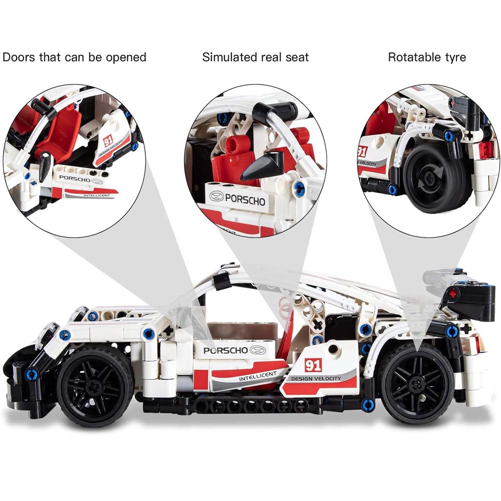 Come Alive Building Blocks Car Set. 446-piece construction toy for ages 6+. Creative STEM set compatible with major brands. Image