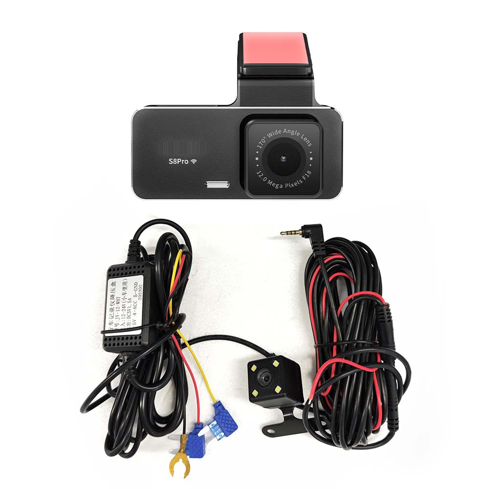 2K+1080P Dual Dash Cam - Front & Rear Car Camera with WiFi, Parking Mode & 256GB Support Image