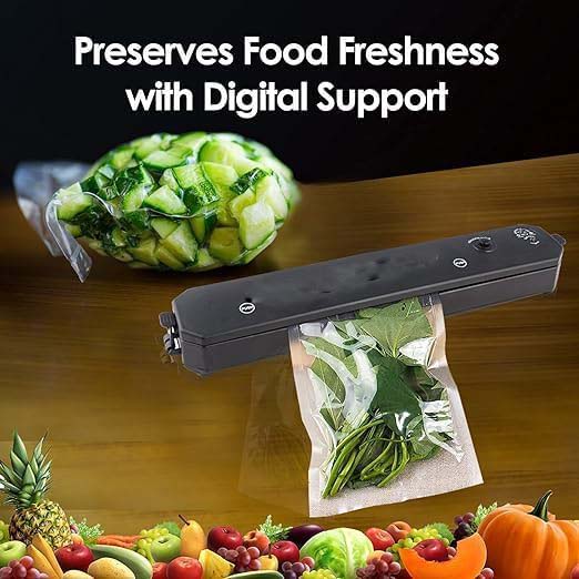 Powerful 90W Vacuum Sealer Machine | Automatic Air Sealing for Fresh Fruits, Meats, and Vegetables | Keep Food Fresh Longer Image