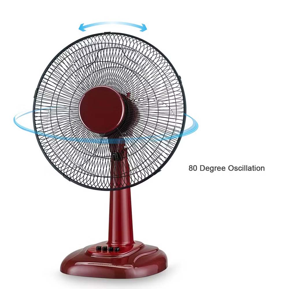 MTF-425 16" Table Fan - 3-Speed Adjustable Tilt, Quiet Operation for Home & Office Image