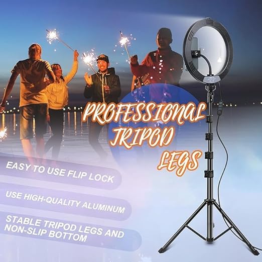 Beauty Live Light – Dimmable Selfie Ring Light with Extendable Tripod Stand for Live Streaming, Makeup, and YouTube Videos Image