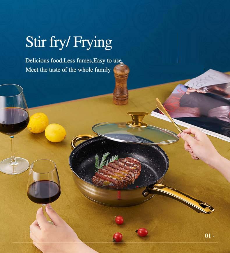 12-Piece Stainless Steel Cookware Set - Induction, Dishwasher Safe, Cool Handle, Saucepan, Stockpot, Kitchen Essential Image