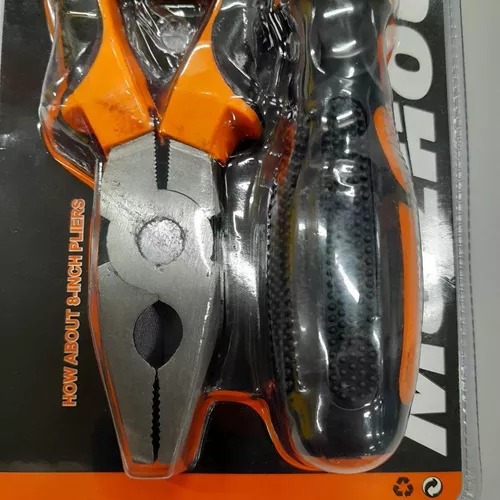 12-Piece Tool Kit | Compact Screwdriver Tool Set with Pliers, Wrenches, and Bits | Versatile DIY Maintenance Set for Home, Car, and Office Image