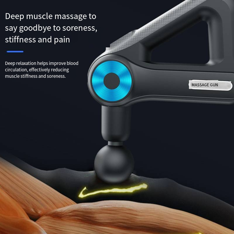 Rechargeable Electric Muscle Massager - Portable Cordless Massage Gun for Body & Head, Intense Percussion Therapy Image