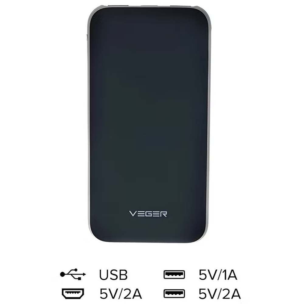 VEGER 25000mAh Power Bank 92.5W high-speed portable charger with Micro cable for iPhone, Samsung, iPad & more. Model V11W. Image