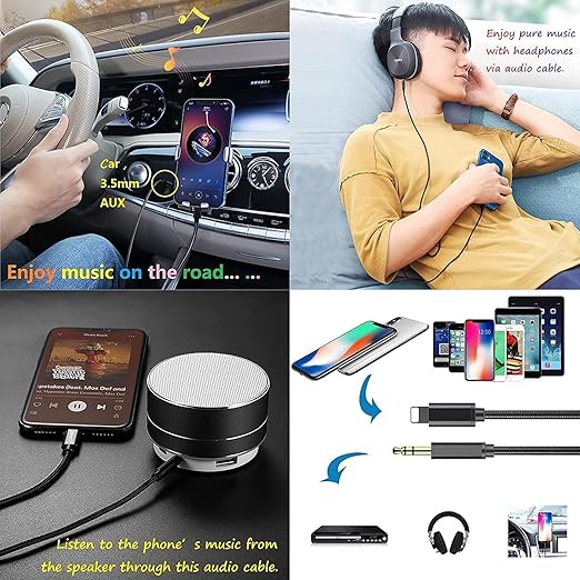 GAC-365 Type-C to 3.5mm Aux Audio Cable – 100cm Plug & Play Audio Cable with Sturdy Nylon Braid for MP3, CD, Phone, Computer, and Sound Systems Image