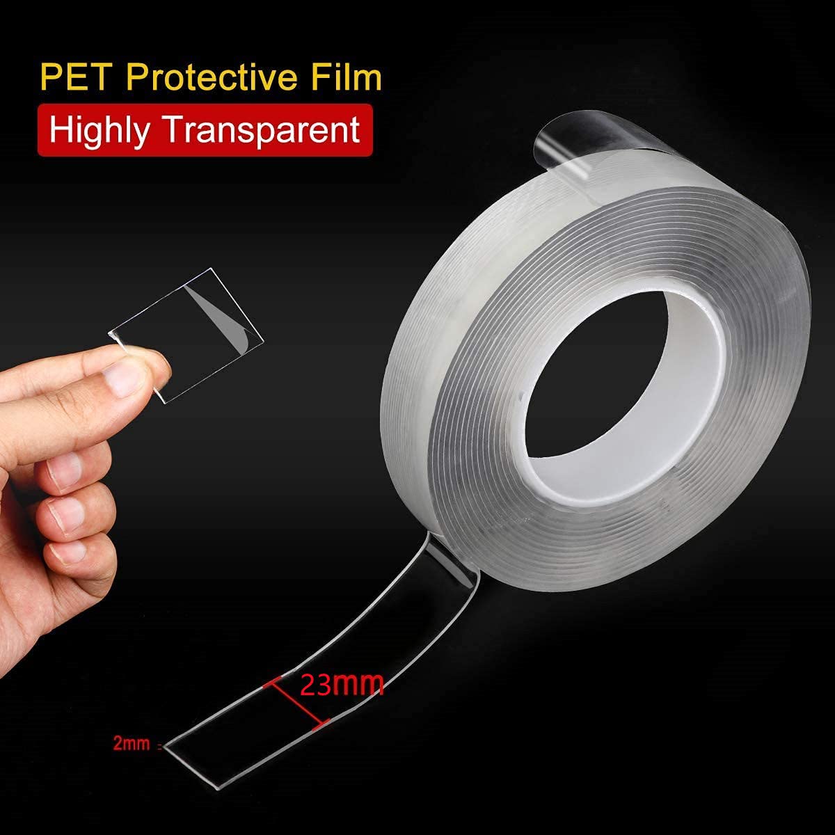 Strong Double-Sided Tape Heavy Duty | Perfect for Indoor Installation | No Screws or Drilling | Super Sticky, Non-Toxic, Non-Slip Adhesive Image