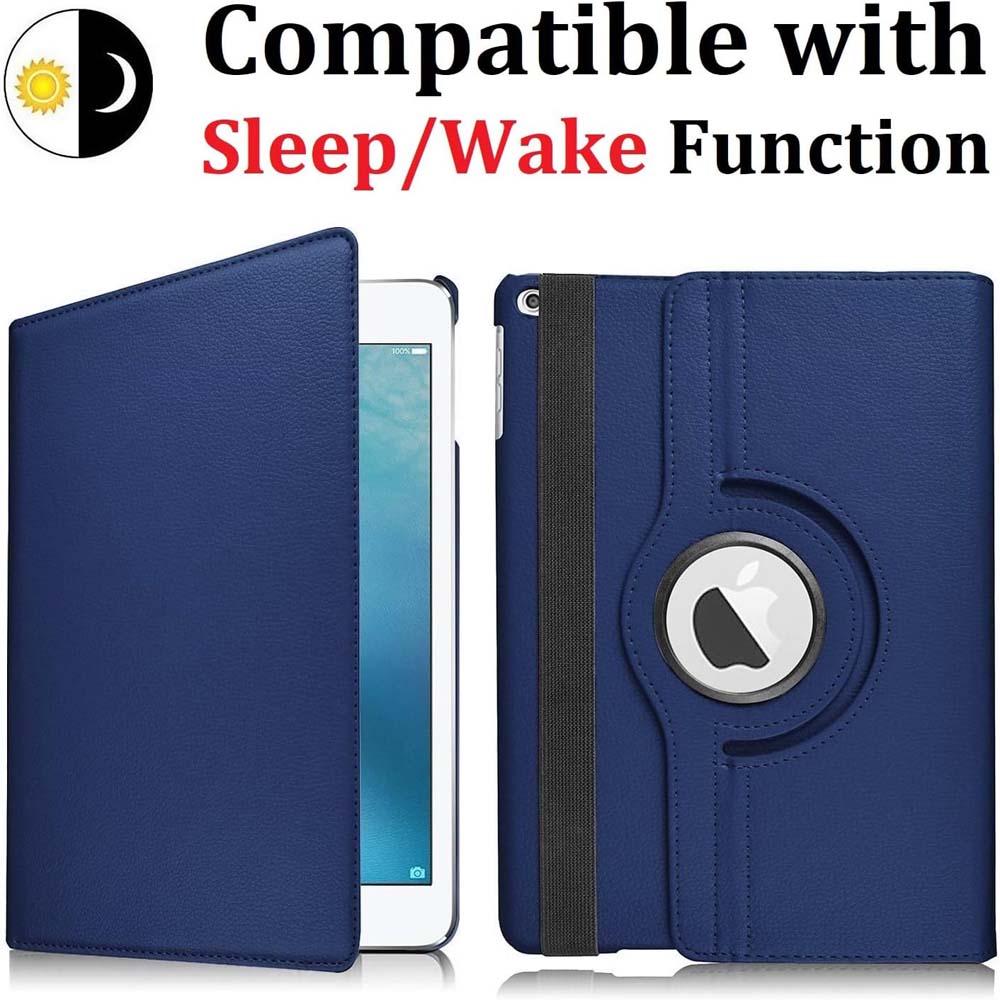 360° Rotating Stand Case for iPad Mini 4/5 - Auto Sleep/Wake Leather Smart Cover with Multi-Angle Viewing (Multi Colour) Image