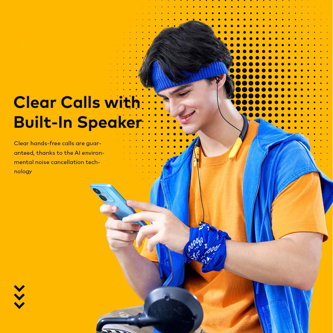 N500 Halter-neck Headphones. 75-hour battery life with flexible, comfortable neckband design for all-day wear. Image