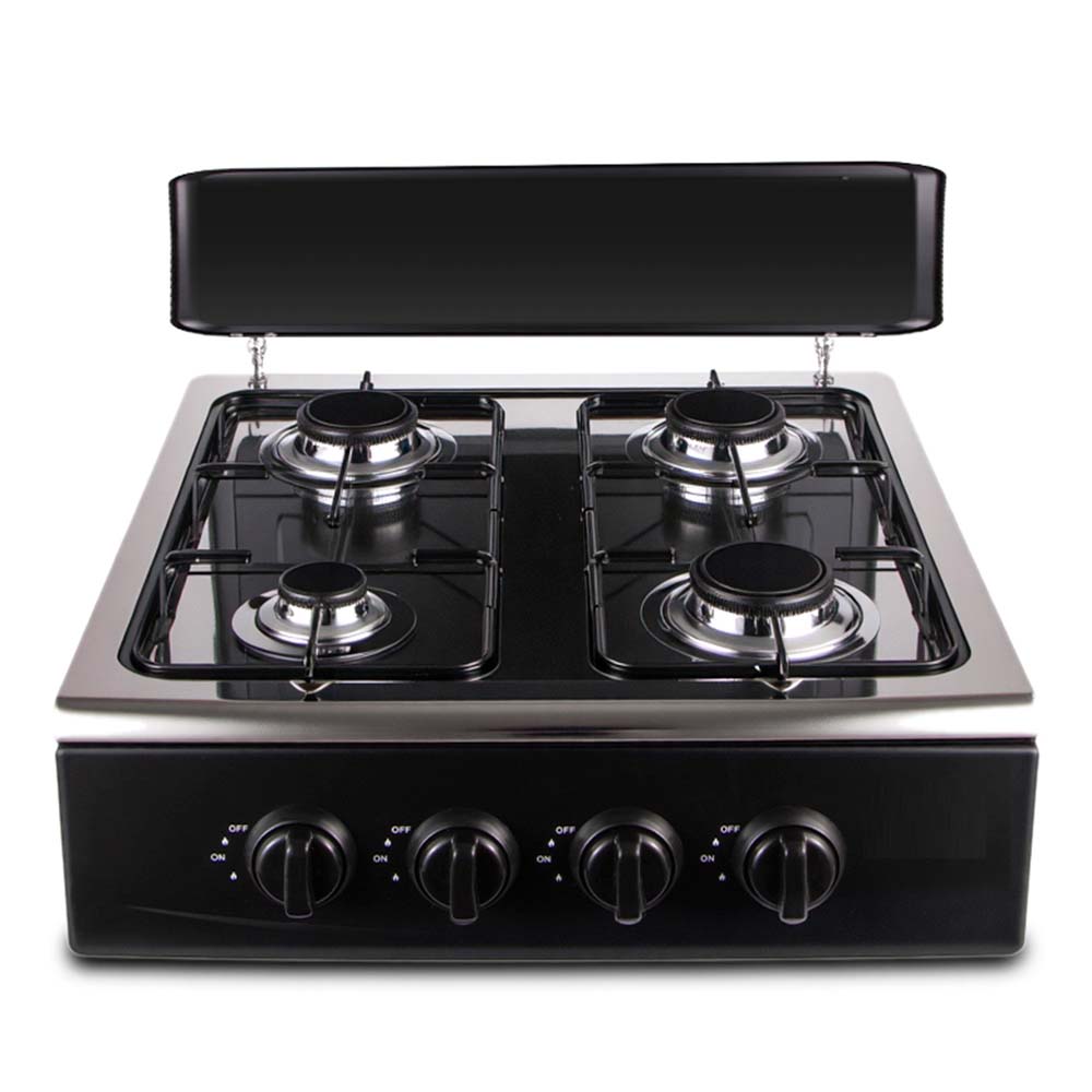 4-Burner Outdoor Gas Stove with Detachable Legs - Portable Cooking Stove for Camping, Patio, RV & Backyard BBQs Image