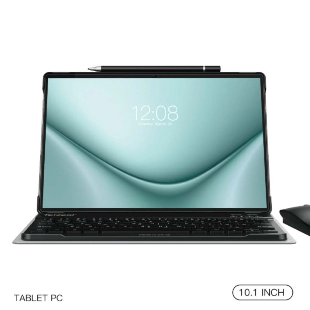 P200 11" Android 13 Tablet - 5G WiFi, Dual SIM, 8GB/512GB, 8000mAh, w/Keyboard & Mouse (Multi Colour) Image