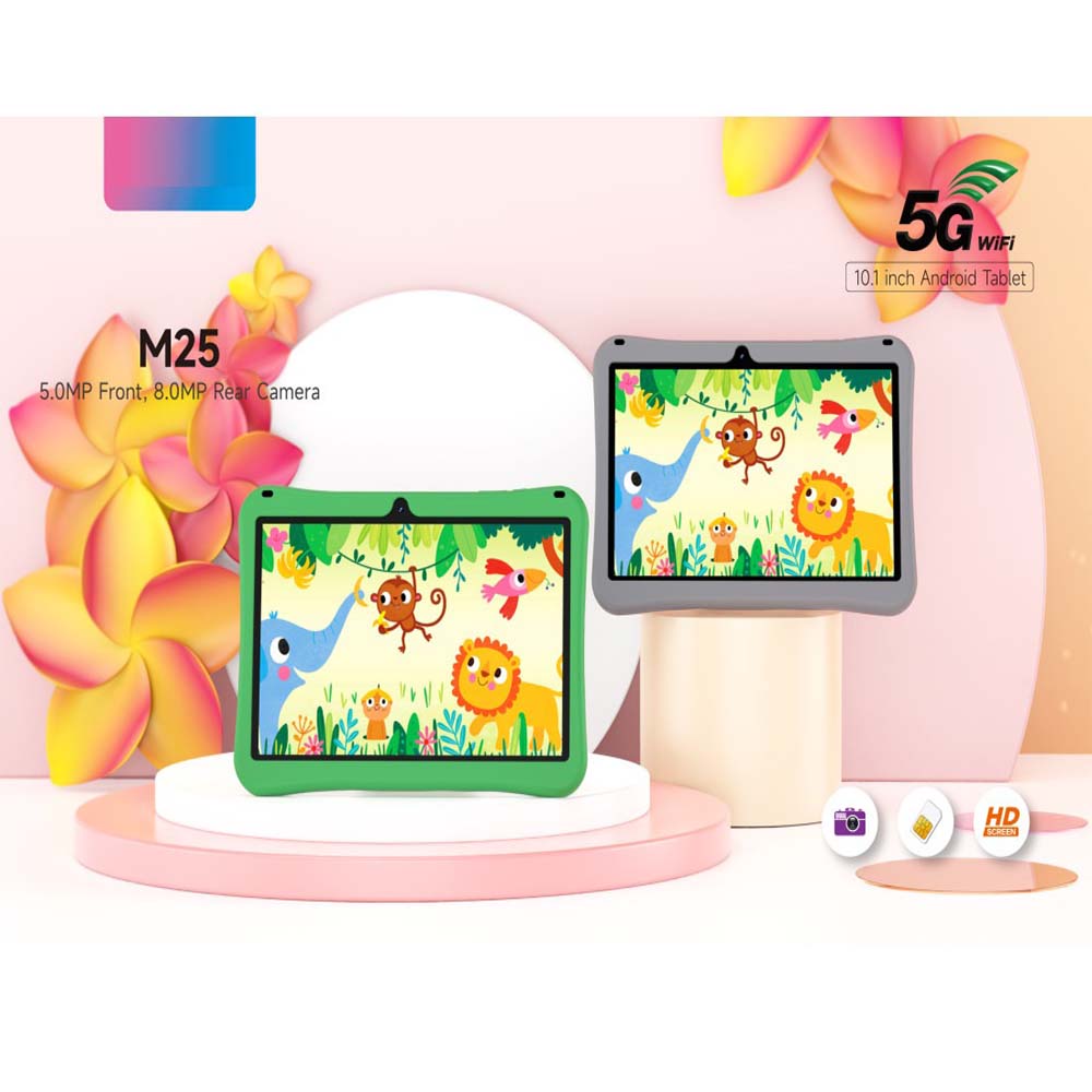 M25 Kids Tablet 10.1" Android - 6GB RAM 256GB Storage, Child-Friendly Learning & Entertainment Device  (Multi Colour) Image