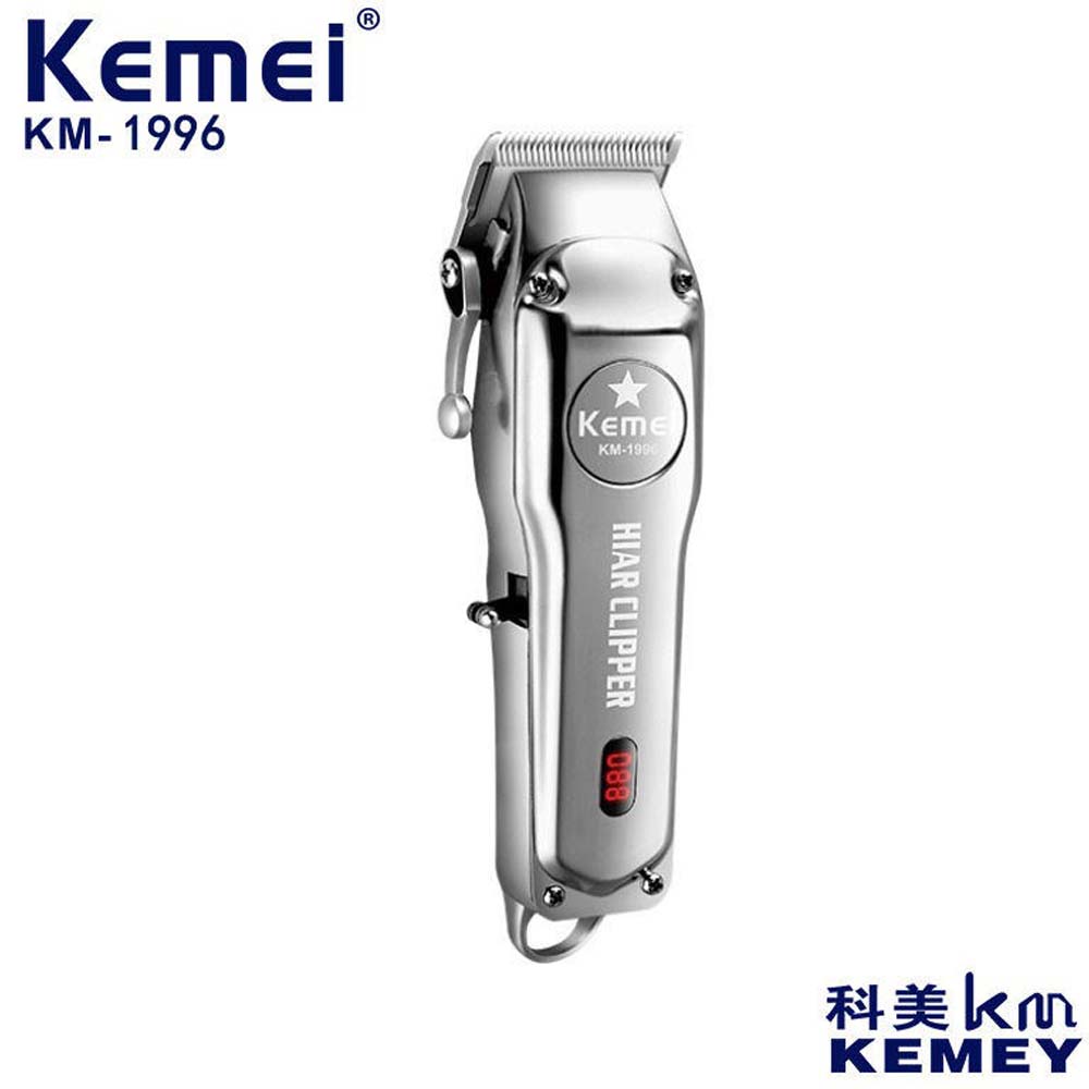Kemei KM-1996 Professional Cordless Hair Clipper. Rechargeable electric hair cutting machine for home & salon use. Buy clipper. Image