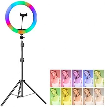 MJ38 RGB 25W Soft Ring Light | 38cm USB-Powered with Tripod & Smartphone Stand for Live Streaming and Content Creation Image