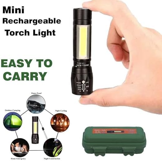 Adjustable Focus Torch Flashlight | Water-Resistant, 5 Modes | Perfect for Hurricane, Dog Walking, and Camping Image
