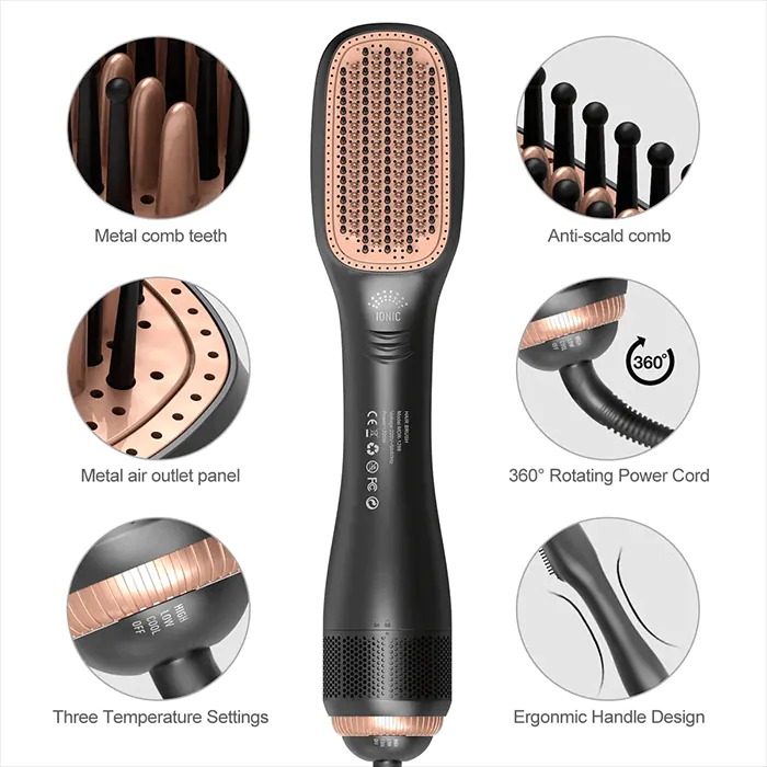 Professional Unique Hair Dryer & Styler – 2-in-1 Styling Brush for Effortless Hair Styling Image