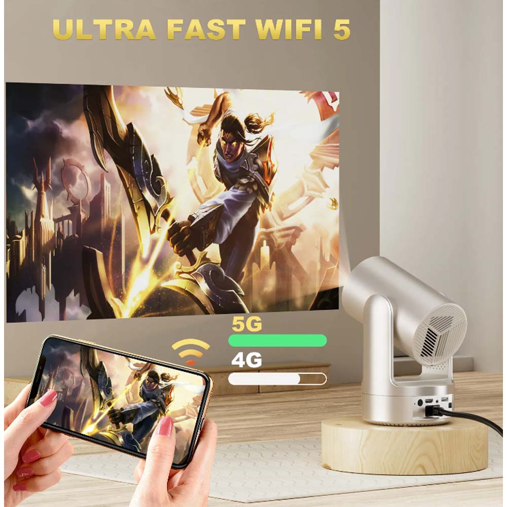 Mini Portable Projector - Pico, 3D, Internet-Ready, Built-In Speakers, Pocketable for Home, Outdoor, Business, Education Image