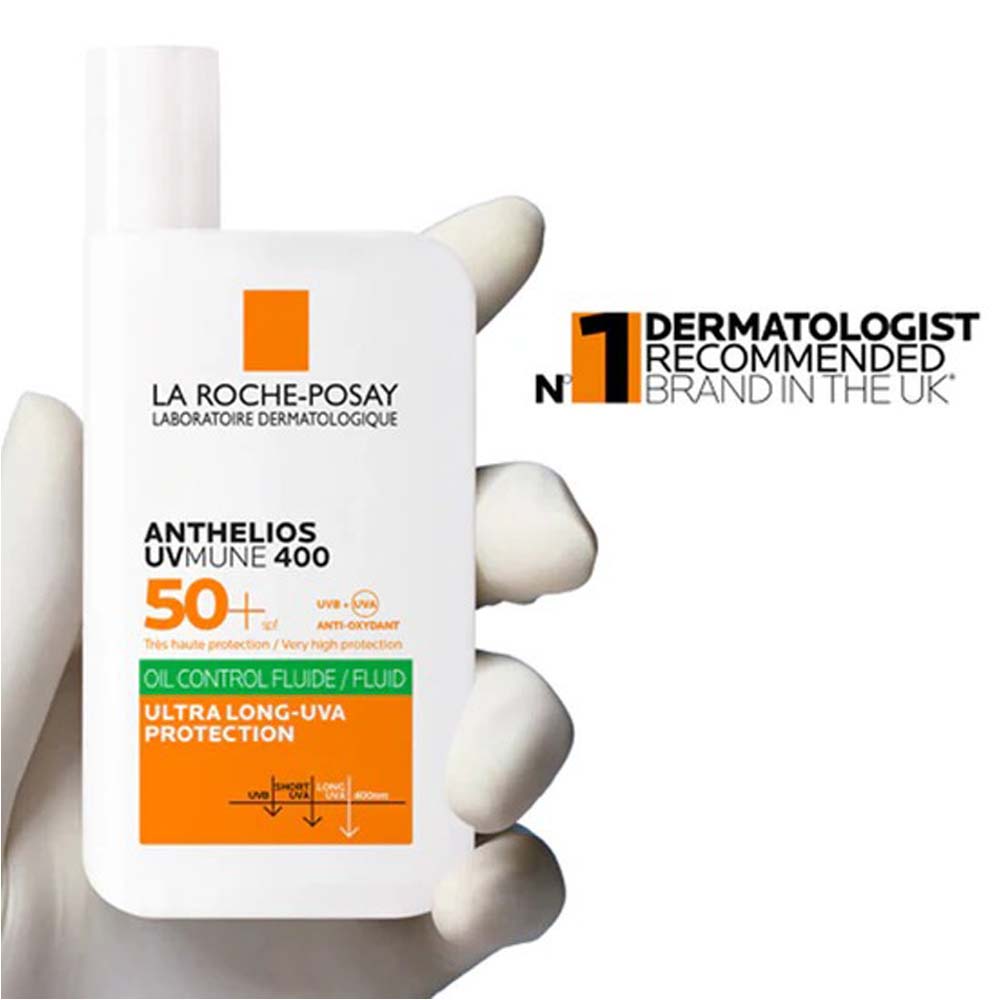 La Roche-Posay Anthelios UVMune 400 Invisible Fluid SPF50 - 50ml Advanced Protection Sunscreen for Face & Sensitive Skin Image